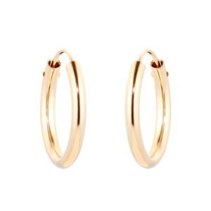9ct Yellow Gold 13mm Hoop Earrings