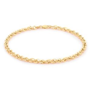9ct Yellow Gold Diamond Cut Bracelet