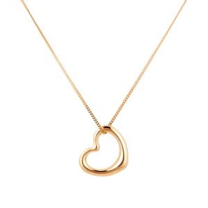 18ct Yellow Gold Open Heart Floating Pendant
