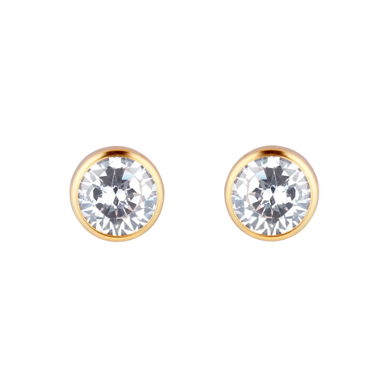 9ct Yellow Gold Bezel Set Pendant & Earring Set - Image 3