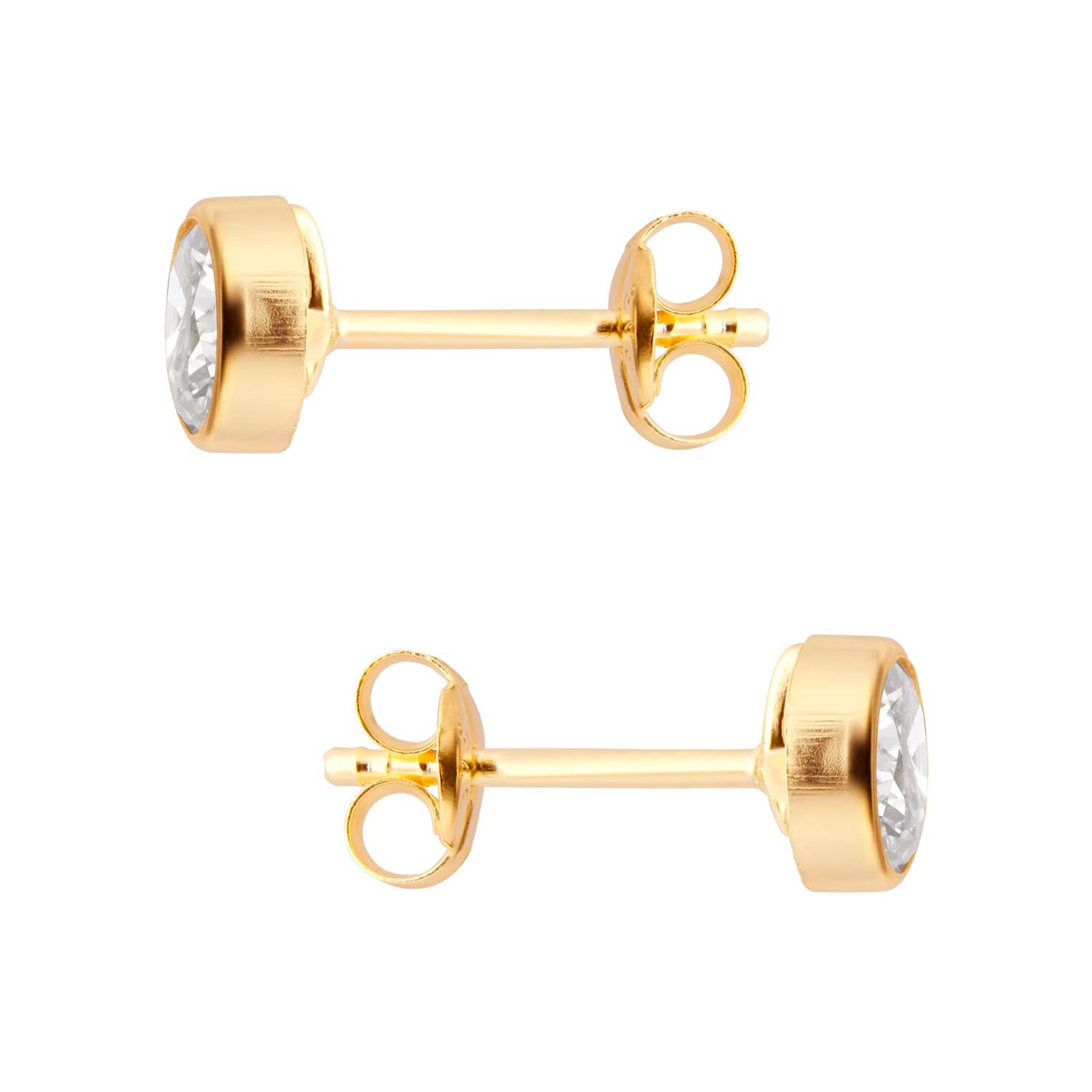 9ct Yellow Gold Bezel Set Pendant & Earring Set - Image 4